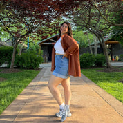 Linen Long-Sleeve Button-Up - Acorn *Clearance Sale*