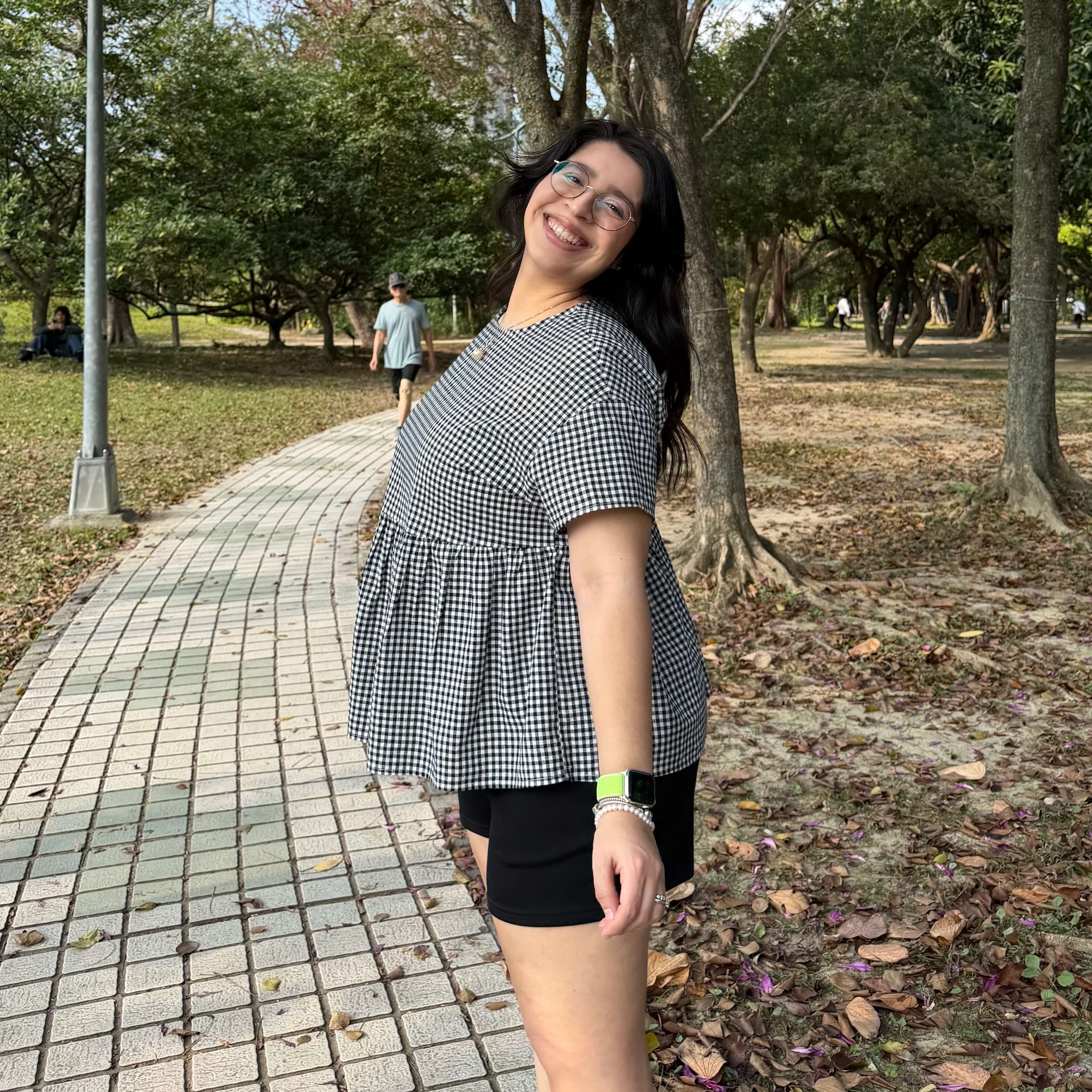 Picnic Top - Black Gingham