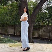 28" Inseam Picnic Pants - Blue Gingham *Clearance Sale*