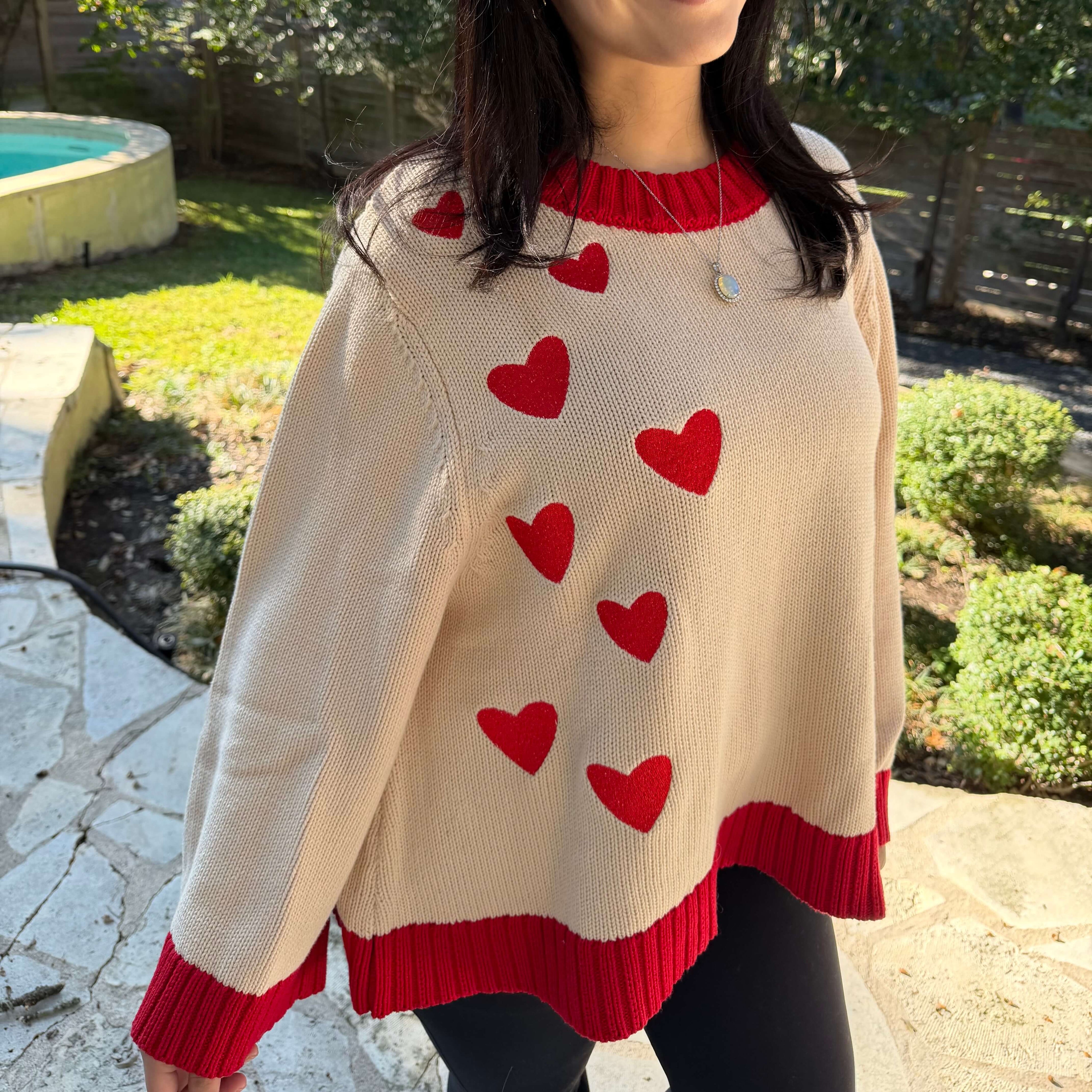 Daydreamer Sweater - Falling Hearts *Clearance Sale*