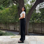 28" Inseam Picnic Pants - Solid Black *Clearance Sale*