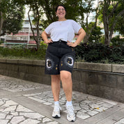 Celestial Denim Shorts - Black *Clearance Sale*