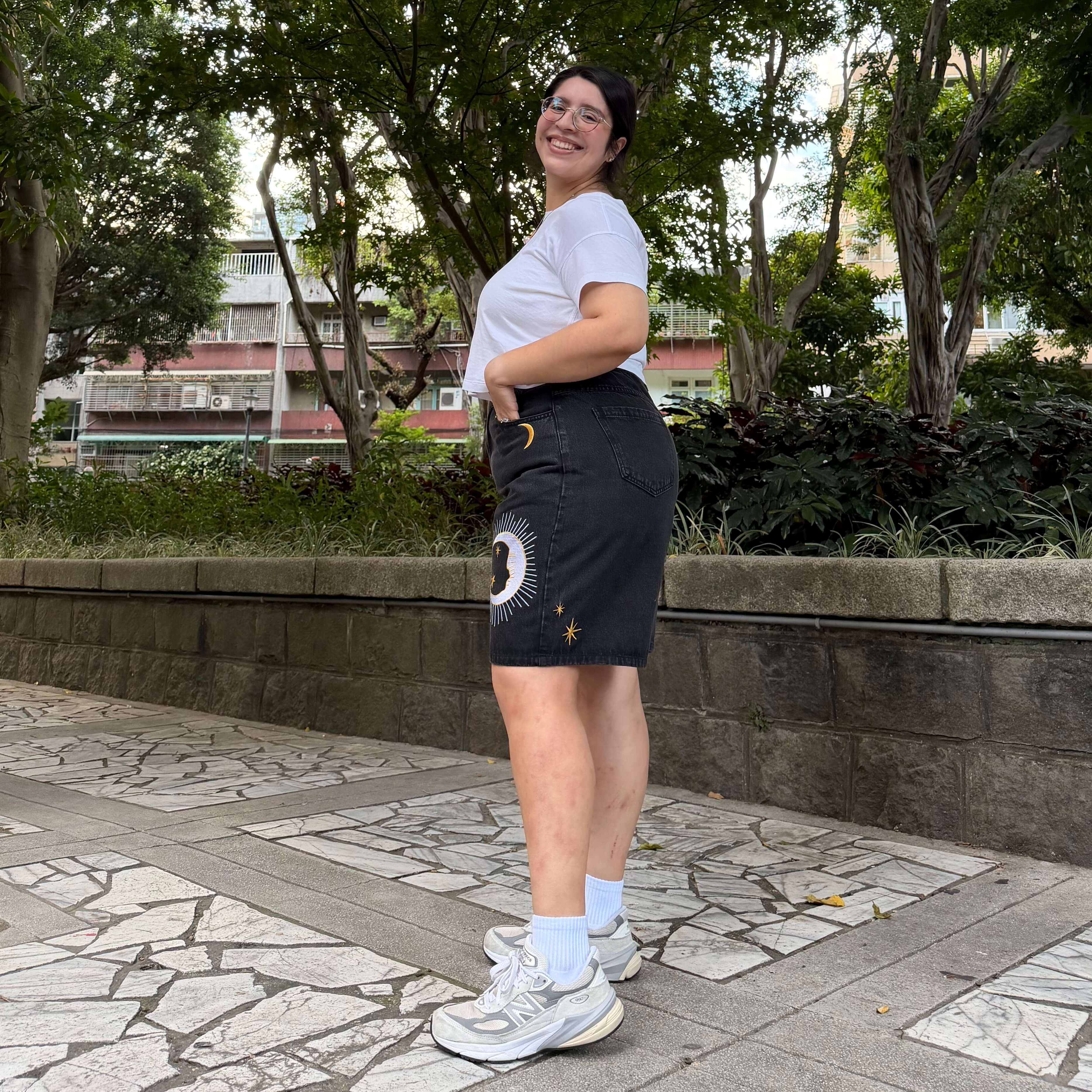 Celestial Denim Shorts - Black *Clearance Sale*