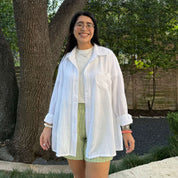 Lightweight Long-Sleeve Button-Up - Tofu *Clearance Sale*