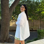 Lightweight Long-Sleeve Button-Up - Tofu *Clearance Sale*