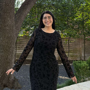 Long-Sleeve Muse Dress - Black Floral *Clearance Sale*