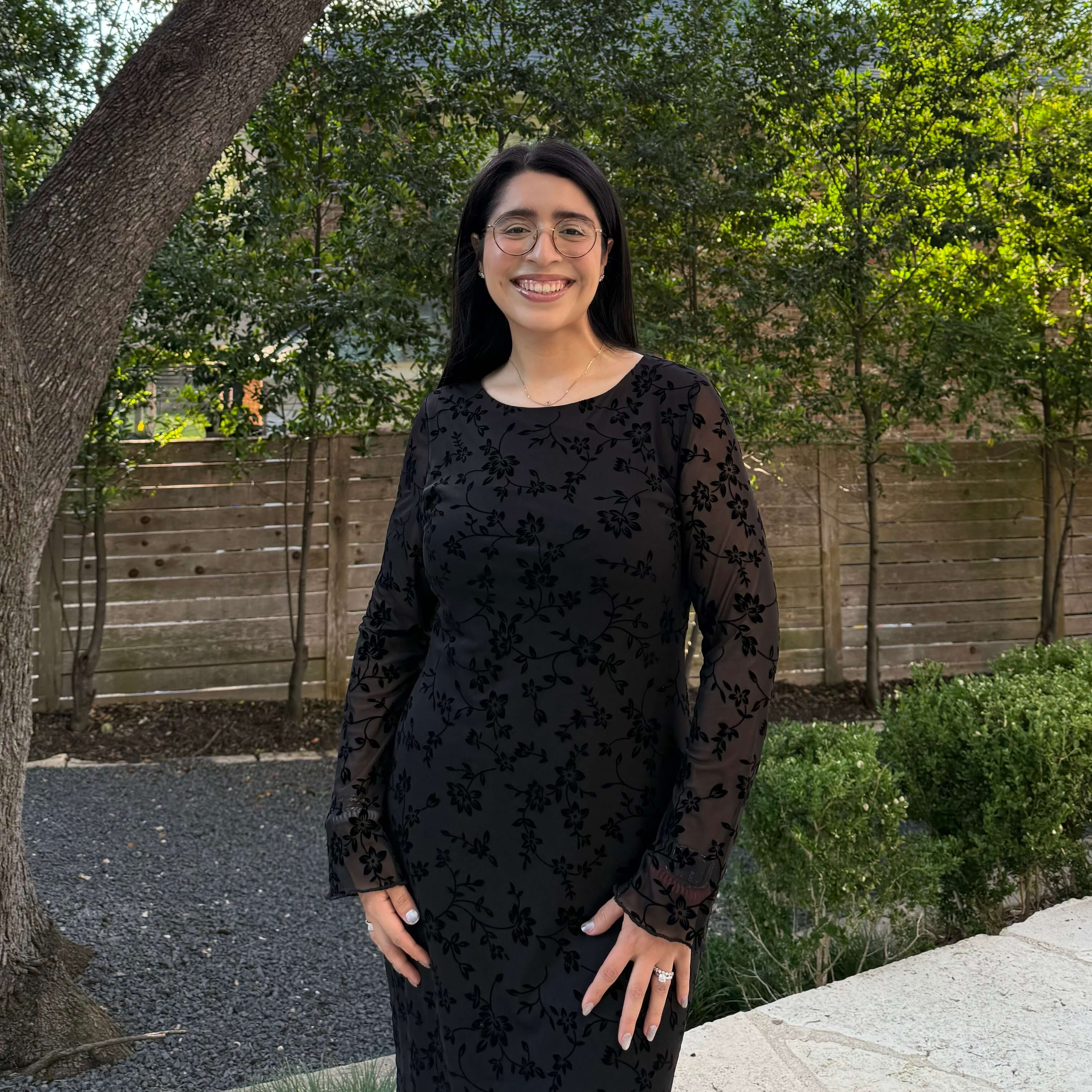 Long-Sleeve Muse Dress - Black Floral *Clearance Sale*