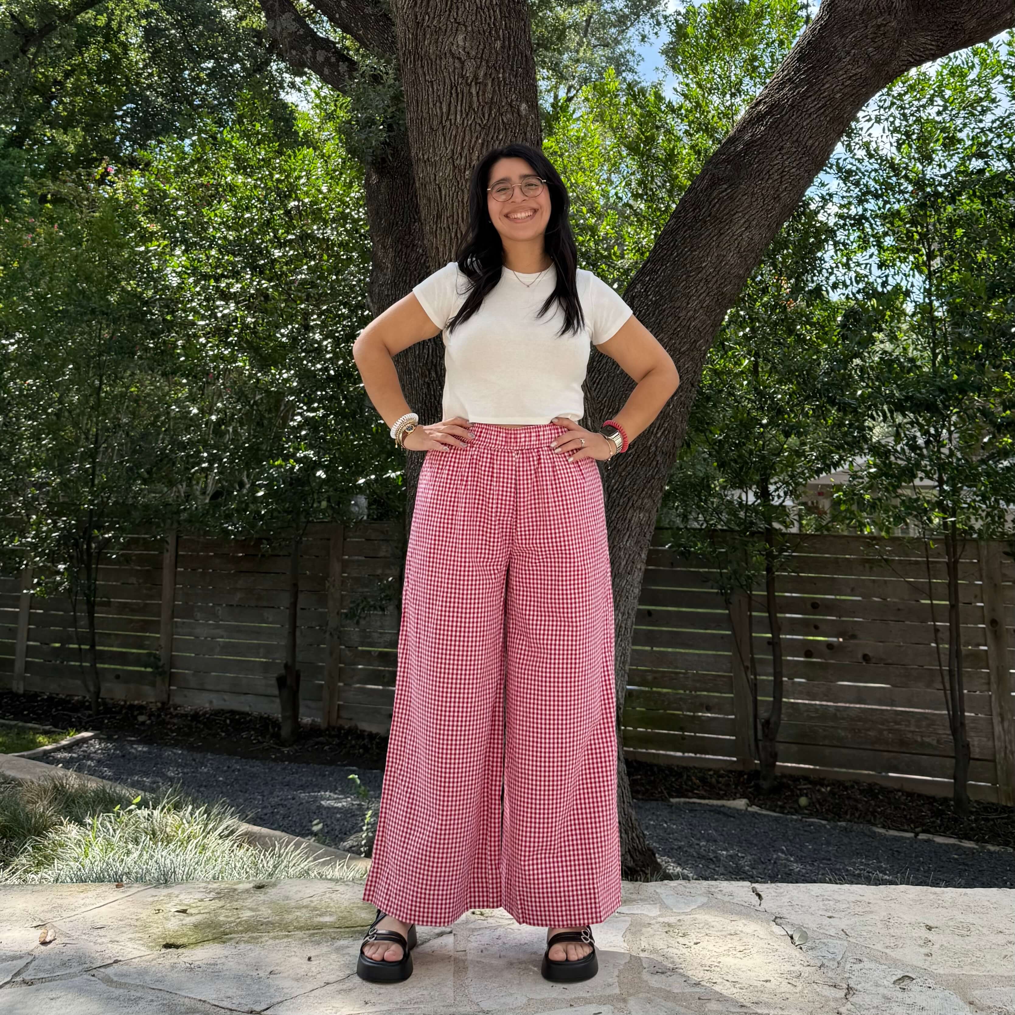 26" Inseam Picnic Pants - Red Gingham *Clearance Sale*