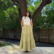 Flowy Long Skirt - Matcha *Clearance Sale*