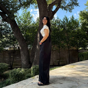 Linen Overalls - Black *Clearance Sale*