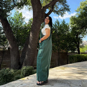 Linen Overalls - Pine *Clearance Sale*