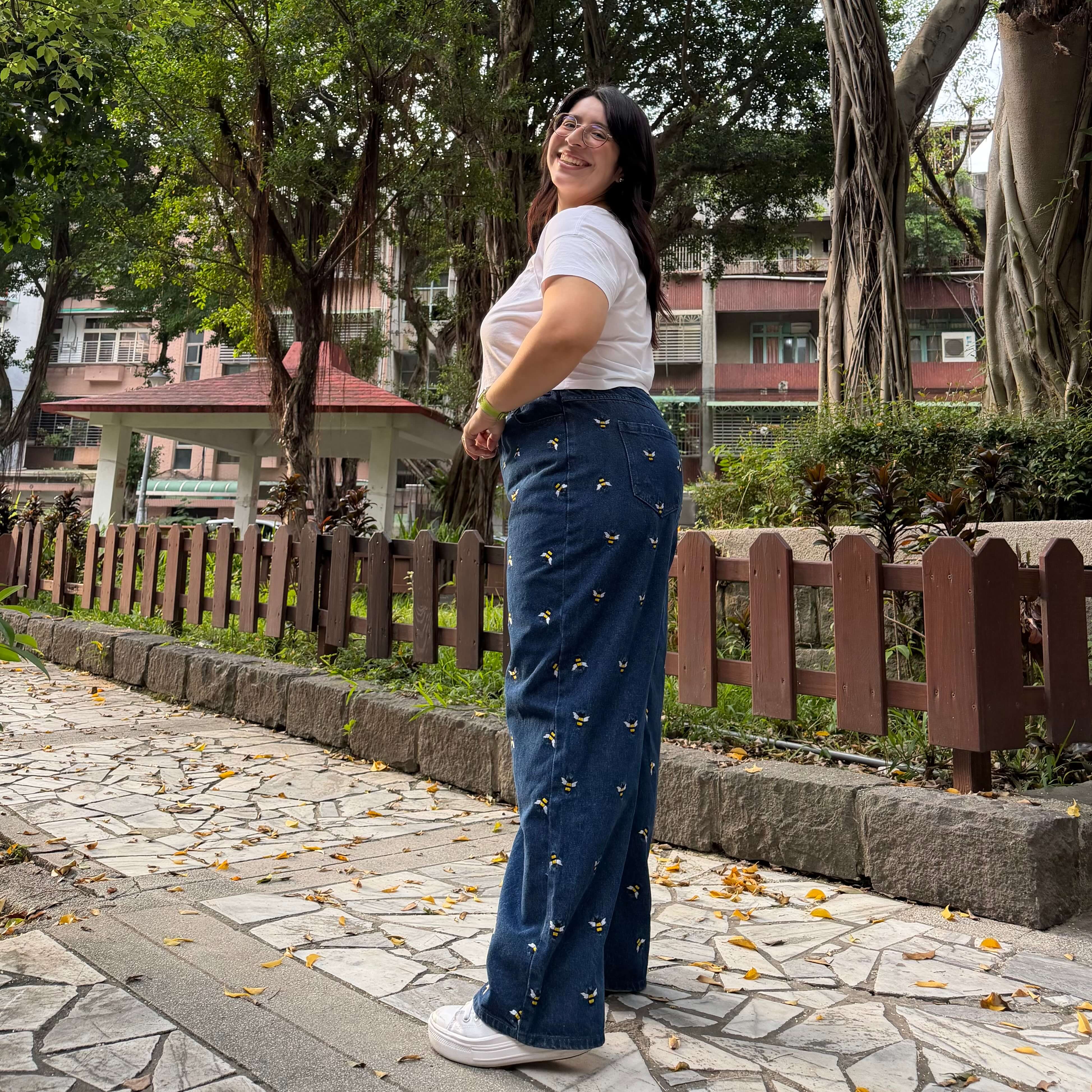 29" Inseam Jeans - Medium Wash with Bees *Clearance Sale*