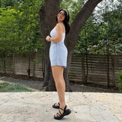 Summer Gingham Shorts - Ocean