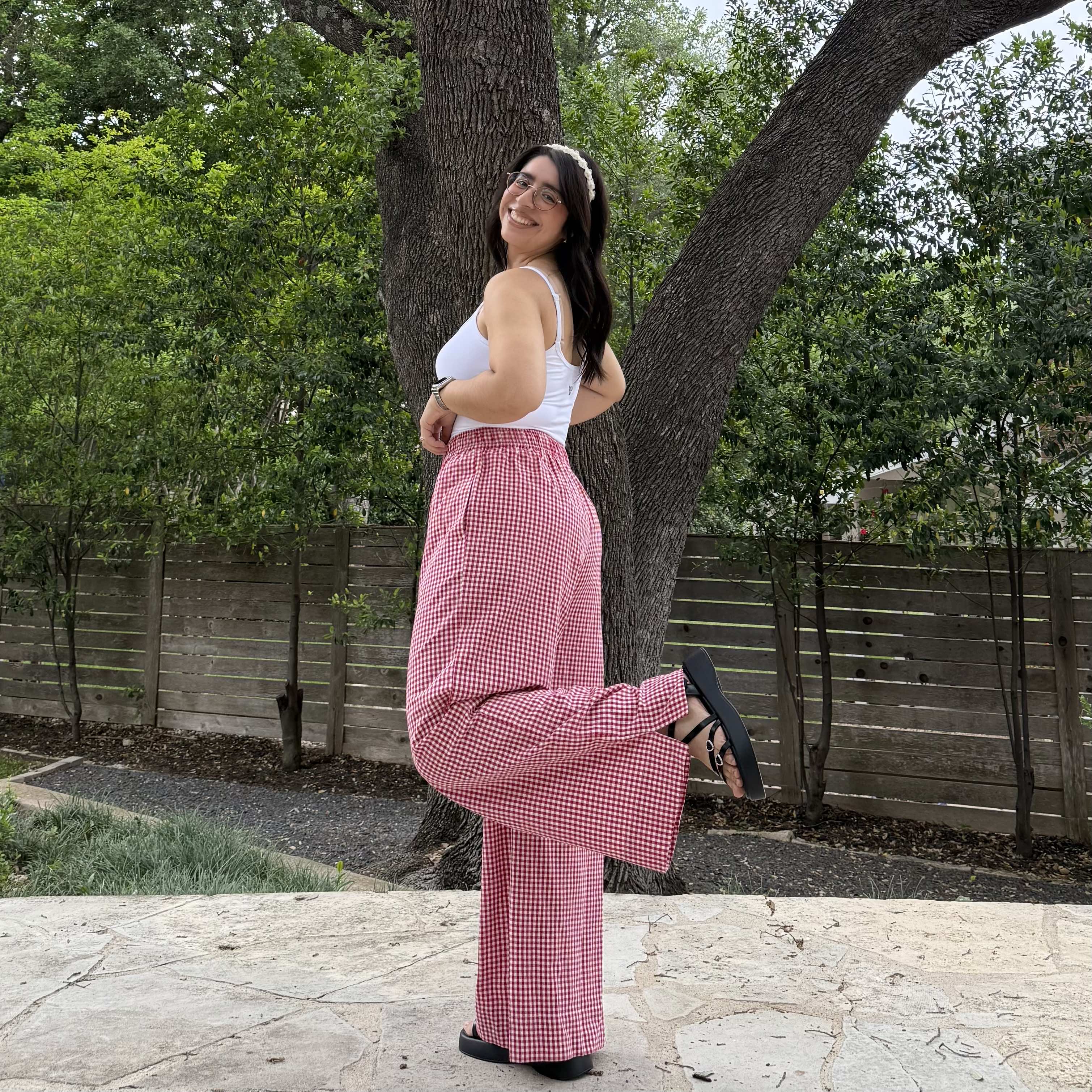 28" Inseam Picnic Pants - Red Gingham *Clearance Sale*