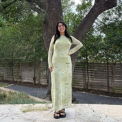 Long-Sleeve Flora Dress - Green *Clearance Sale*