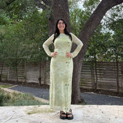 Long-Sleeve Flora Dress - Green *Clearance Sale*