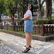 Celestial Denim Shorts - Light Wash