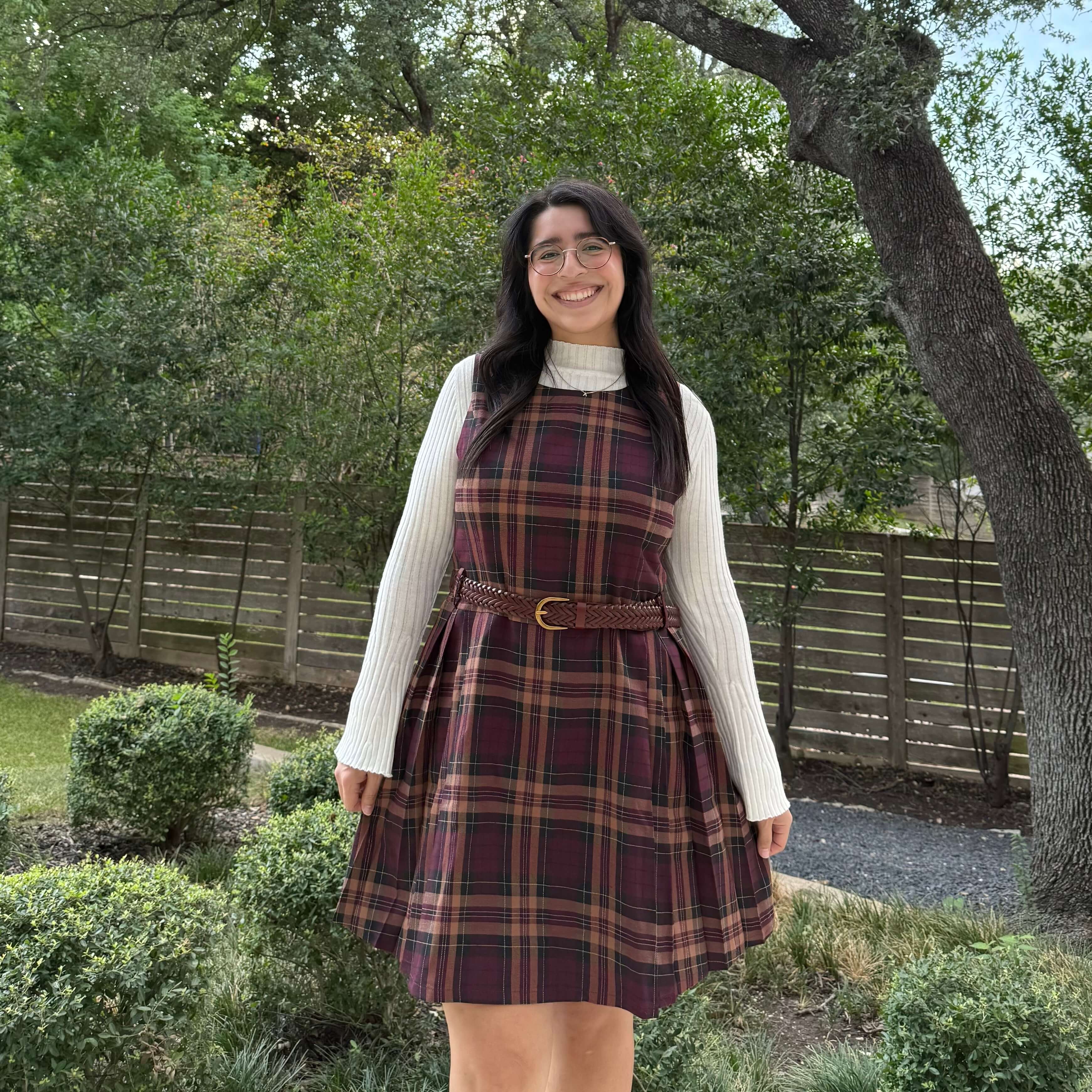 Scholar Dress - Burgundy Plaid *Clearance Sale*