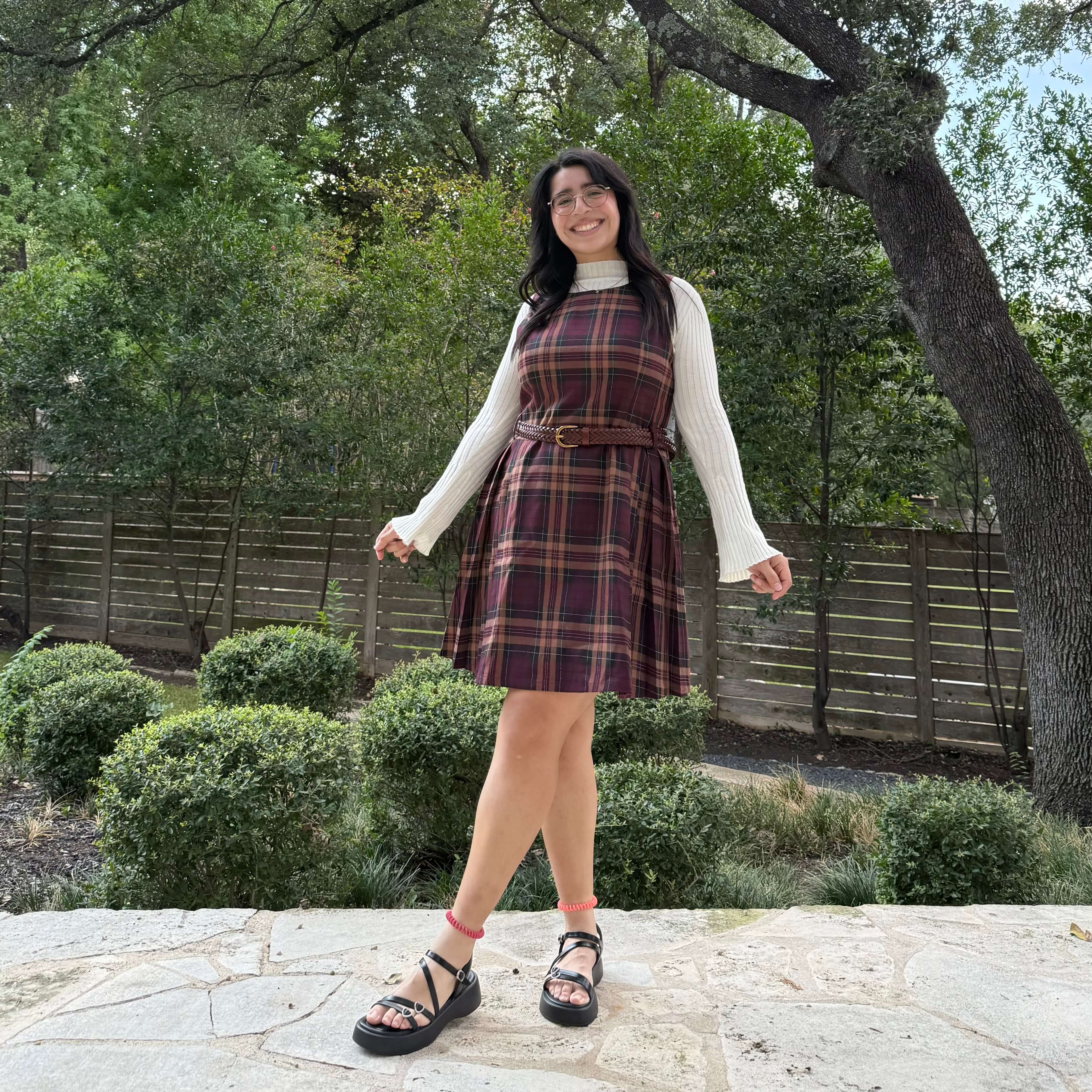 Scholar Dress - Burgundy Plaid *Clearance Sale*