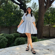 Gingham Dress - Sky *Clearance Sale*