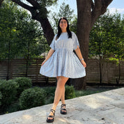 Gingham Dress - Sky *Clearance Sale*