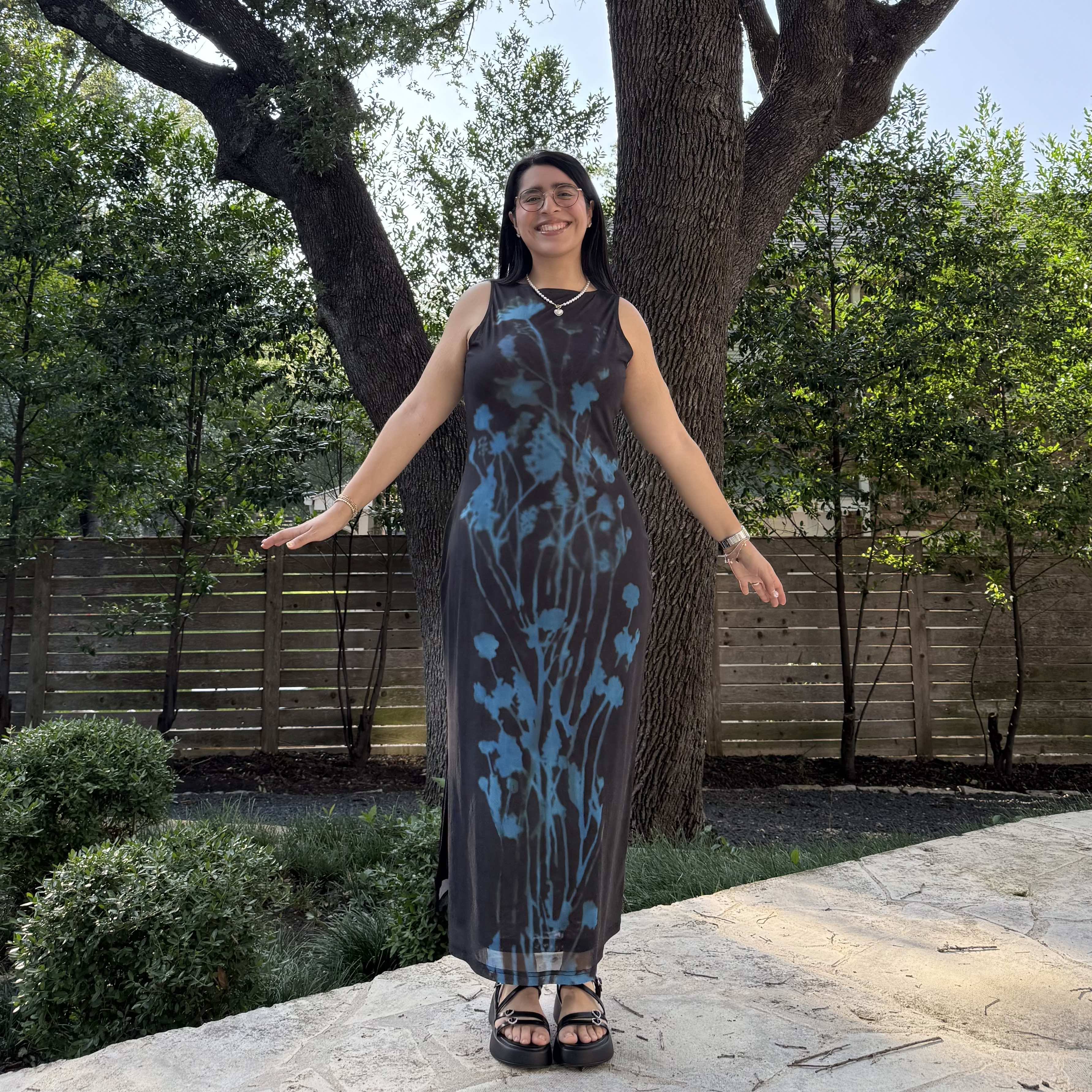 The Flora Dress - Midnight Blue *Clearance Sale*