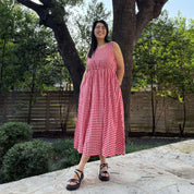 Sleeveless Midi Dress - Tomato *Clearance Sale*